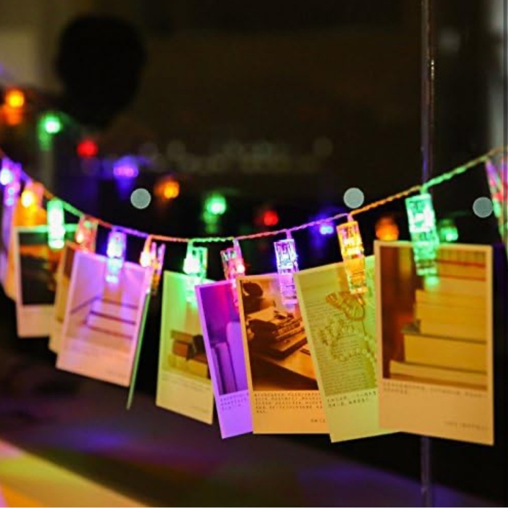 Colorful LED Photo Clip String Lights - Picture 3 of 9